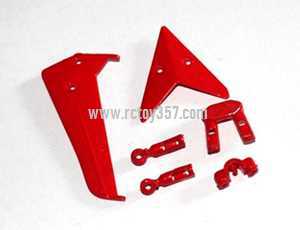 RCToy357.com - SYMA S107H RC Helicopter toy Parts Tail decoration [Red]