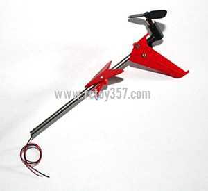 RCToy357.com - SYMA S107H RC Helicopter toy Parts Overall tail assembly [Red]