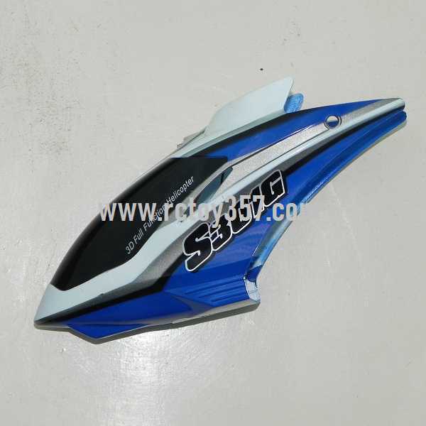 RCToy357.com - SYMA S301 S301G toy Parts Head cover\Canopy(Blue/white) - Click Image to Close