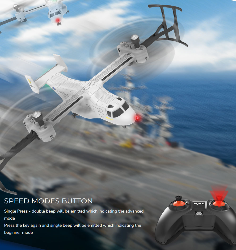 SYMA V22 One Key Takeoff Fixed Altitude Stunt Simulation Remote Control Helicopter Toys Gifts