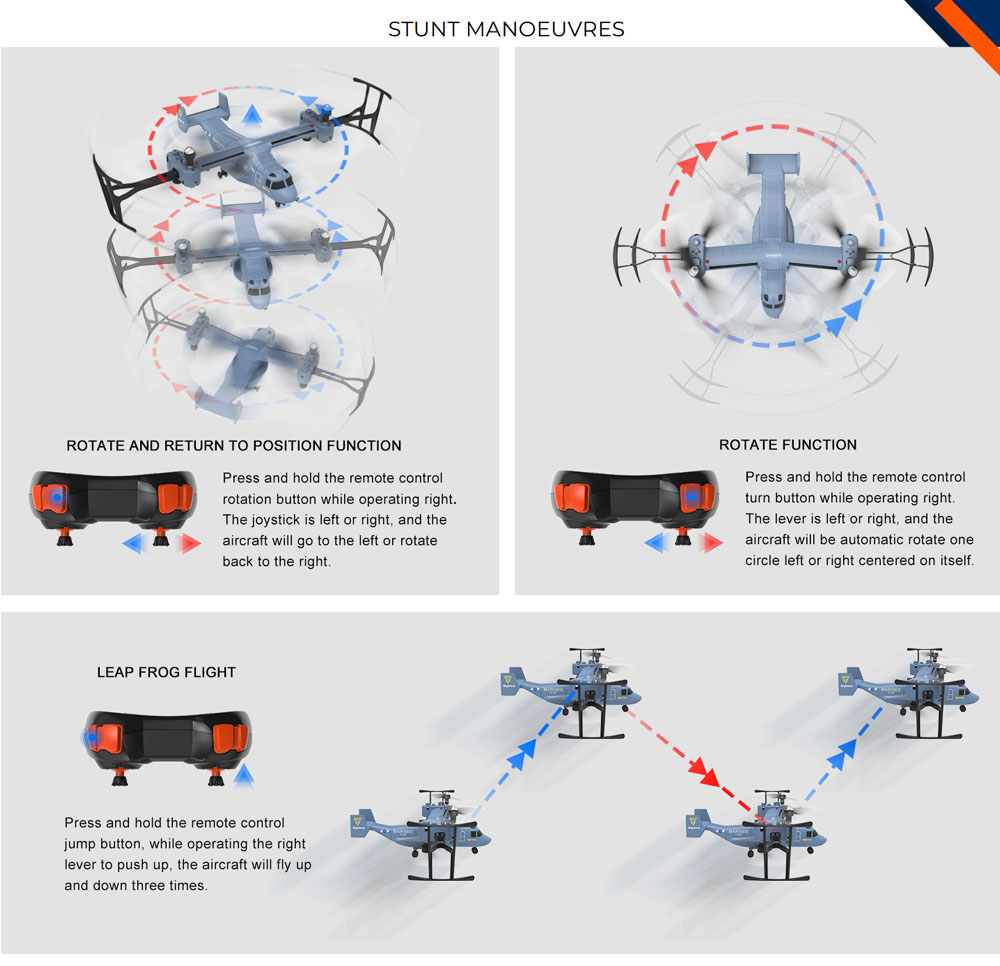 SYMA V22 One Key Takeoff Fixed Altitude Stunt Simulation Remote Control Helicopter Toys Gifts