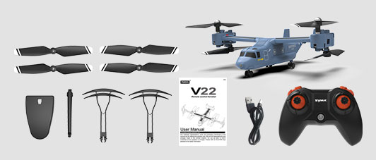 SYMA V22 One Key Takeoff Fixed Altitude Stunt Simulation Remote Control Helicopter Toys Gifts