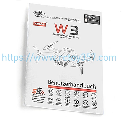 (image for) English instruction manual Syma W3 RC Drone Spare Parts