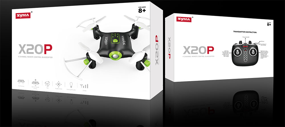 SYMA X20P 2.4G 4CH Altitude Hold Mode Remote Control Pocket Drone Headless RC Quadcopter For Gift