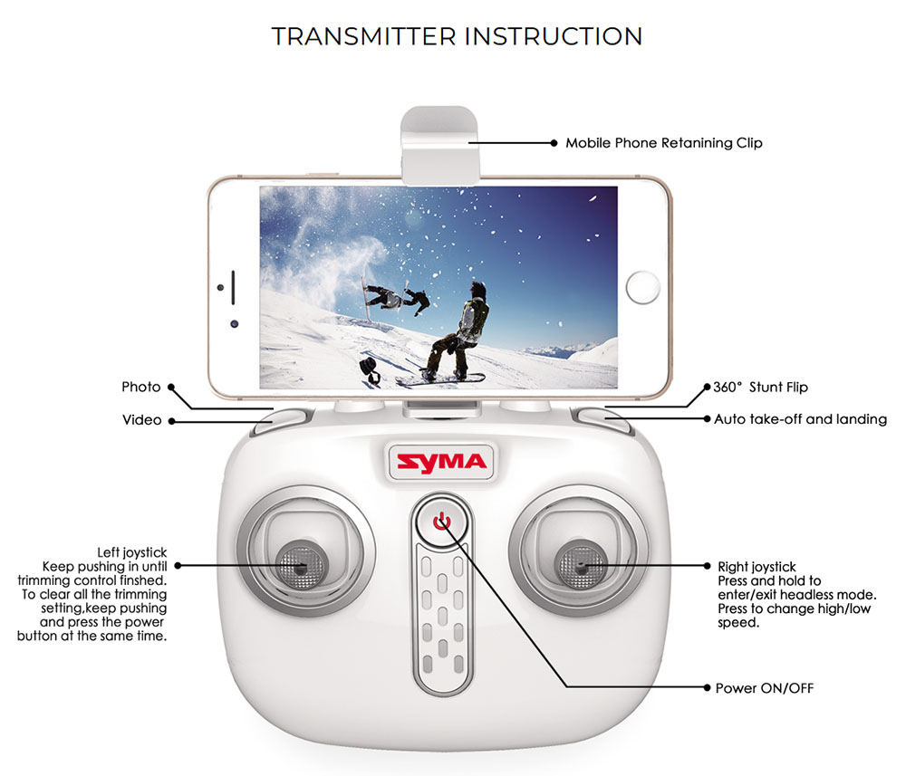 Syma X22SW Drone With Camera WiFi RC Drone RTF Remote Control Height Hold Headless Mode RC Toys Christmas Gift