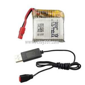 (image for) 3.7V 380mAh Battery + USB Charging Wire Syma X26 RC Quadcopter Spare Parts