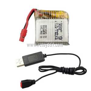 RCToy357.com - 3.7V 380mAh Battery + USB Charging Wire Syma X26 RC Quadcopter Spare Parts