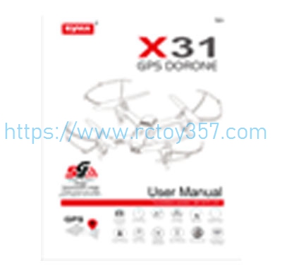 (image for) English instruction manual Syma X31 RC Drone Spare Parts