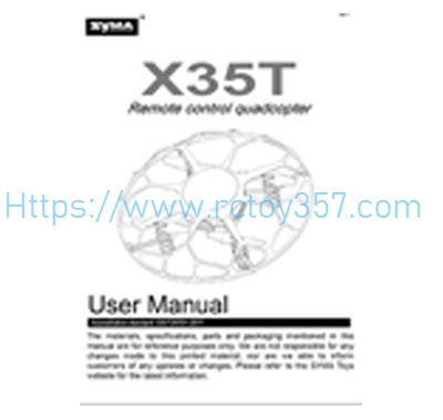 RCToy357.com - English instruction manual SYMA X35T Mini RC Drone Spare Parts