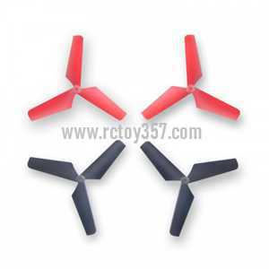 RCToy357.com - SYMA X4 4 ch remote control quadcopter toy Parts Blades[red+black]