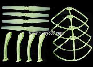 RCToy357.com - SYMA X5HC RC Quadcopter toy PartsProtection frame + Undercarriage + Motor cover (Green set)