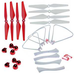 RCToy357.com - Propellers(Red + White) + Propellers Cover + Landing Gear + Protective Frame SYMA X8SC RC Quadcopter Spare Parts - Click Image to Close