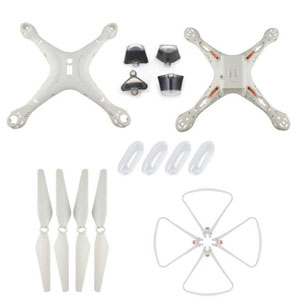 RCToy357.com - Upper body + Lower body + Landing Gear + Protective Frame + Lampcover + Lamp Cover SYMA X8SC RC Quadcopter Spare Parts - Click Image to Close