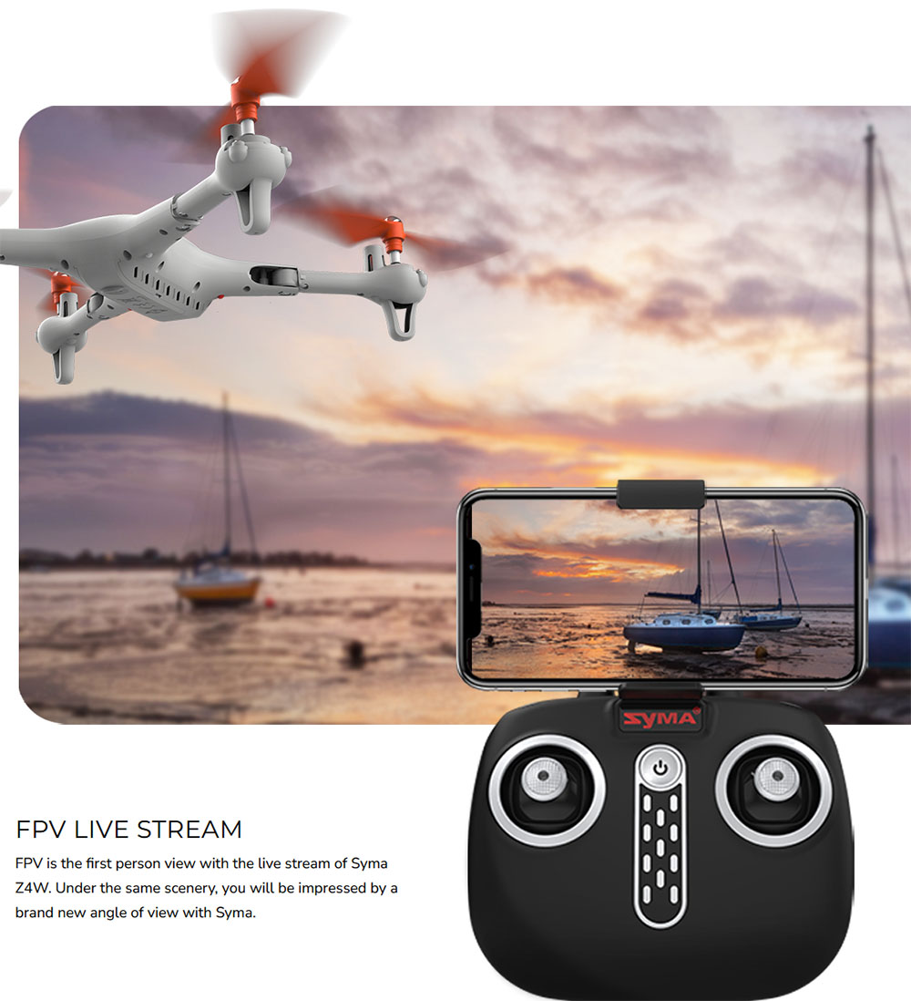 SYMA Z4W Storm Quadcopter 2.4G 6Axis FPV Camera Remote Control Fixed altitude aerial Quadcopter 