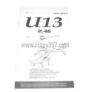 RCToy357.com - UDI RC U13 U13A toy Parts English manual book