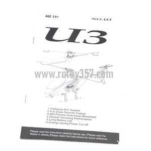 RCToy357.com - UDI RC U3 toy Parts English manual book