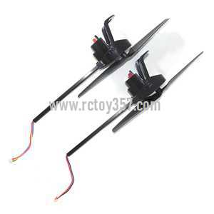 RCToy357.com - UDI RC U829 U829A U829X Quadcopter UFO 2.4Ghz 4 channels Built in Video Camera Six axis Gyro toy Parts Side bar and motor set(Black blades with Red light )