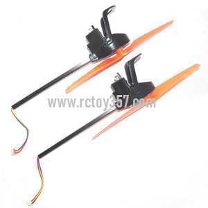 RCToy357.com - UDI RC U829 U829A U829X Quadcopter UFO 2.4Ghz 4 channels Built in Video Camera Six axis Gyro toy Parts Side bar and motor set(Orange blades with White light)
