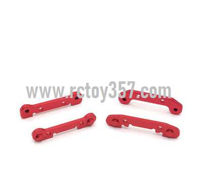 RCToy357.com - Front+Rear swing arm reinforcement piece assembly[wltoys-124019-1835]Red WLtoys 124019 RC Car spare parts
