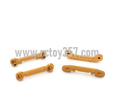 RCToy357.com - Front+Rear swing arm reinforcement piece assembly[wltoys-124019-1835]Golden WLtoys 124019 RC Car spare parts