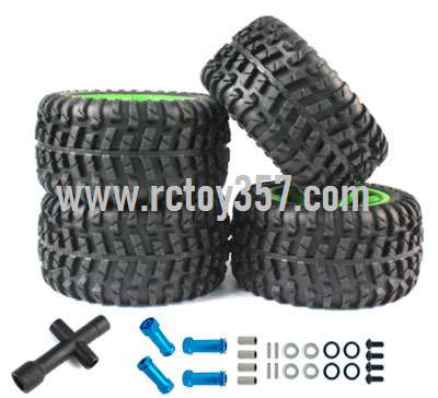 RCToy357.com - Upgrade modified tire set cool running version Green WLtoys 124019 RC Car spare parts - Click Image to Close