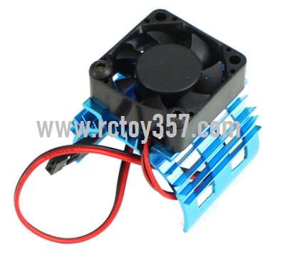 RCToy357.com - Motor fan heat sink Blue WLtoys 124019 RC Car spare parts - Click Image to Close