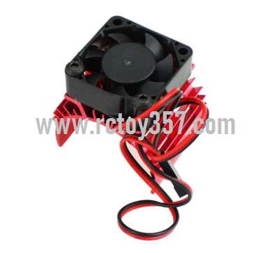 RCToy357.com - Motor fan heat sink Red WLtoys 124019 RC Car spare parts