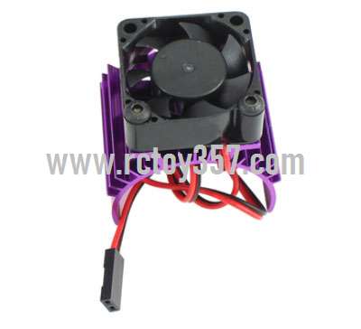 RCToy357.com - Motor fan heat sink Purple WLtoys 124019 RC Car spare parts
