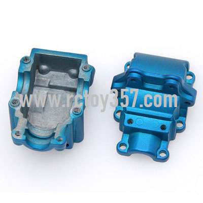 RCToy357.com - Upgrade metal Gearbox upper and lower cover group[wltoys-124019-1254]Blue WLtoys 124019 RC Car spare parts