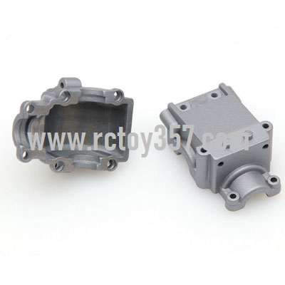 RCToy357.com - Upgrade metal Gearbox upper and lower cover group[wltoys-124019-1254]Silver WLtoys 124019 RC Car spare parts