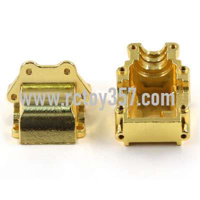 RCToy357.com - Upgrade metal Gearbox upper and lower cover group[wltoys-124019-1254]Golden WLtoys 124019 RC Car spare parts
