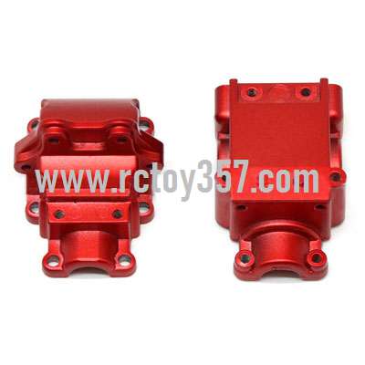 RCToy357.com - Upgrade metal Gearbox upper and lower cover group[wltoys-124019-1254]Red WLtoys 124019 RC Car spare parts