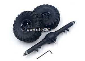 RCToy357.com - Wltoys 12428 RC Car toy Parts Rear Axle+Rear Differntial Gear Group[Assemble well]+Screw wrench+Wheels