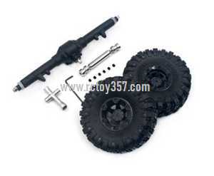 RCToy357.com - Wltoys 12428 RC Car toy Parts Rear Axle+Rear Differntial Gear Group[Assemble well]+Wheels wrench+Screw wrench+Rotary axis+Screw set+Wheels