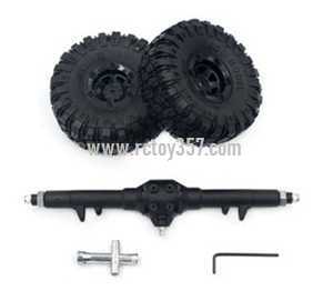 RCToy357.com - Wltoys 12428 RC Car toy Parts Rear Axle+Rear Differntial Gear Group[Assemble well]+Screw wrench+Wheels+Wheels wrench