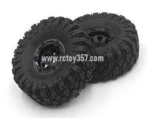 RCToy357.com - Wltoys 12428 RC Car toy Parts Left Right 100mm Increase Widening tire component 4pcs [black]