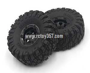 RCToy357.com - Wltoys 12428 A RC Car toy Parts Left Right 100mm Increase Widening tire component 4pcs [black]