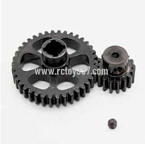 RCToy357.com - Wltoys A959-A RC Car toy Parts Metal upgrade reduction gear + motor gear