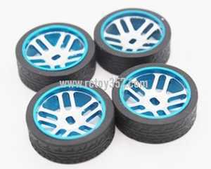 RCToy357.com - Wltoys K989 RC Car toy Parts Metal wheel + Pattern Tire racing tire[Blue]