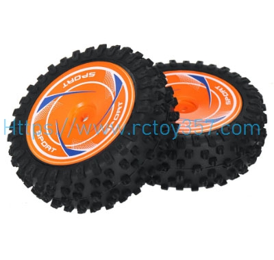Front/Rear Tires Orange WLtoys 144002 RC Car Spare Parts (image for) Front/Rear Tires Orange WLtoys 144002 RC Car Spare Parts