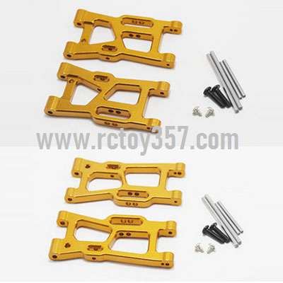 RCToy357.com - Metal upgrade Front swing arm + rear swing arm[144001-1250]Yellow WLtoys 144001 RC Car spare parts