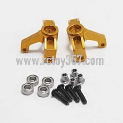 RCToy357.com - Metal upgrade Front wheel seat left + Front wheel seat right[144001-1251]Yellow WLtoys 144001 RC Car spare parts