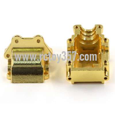 RCToy357.com - Metal upgrade Gearbox upper cover + gearbox lower cover[144001-1254]Yellow WLtoys 144001 RC Car spare parts - Click Image to Close