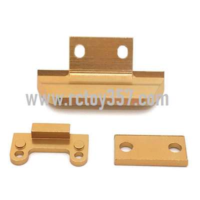 RCToy357.com - Metal upgrade Rear gearbox pressing parts + front anti-collision parts + anti-roll bar pressing parts[144001-1257]Yellow WLtoys 144001 RC Car spare parts