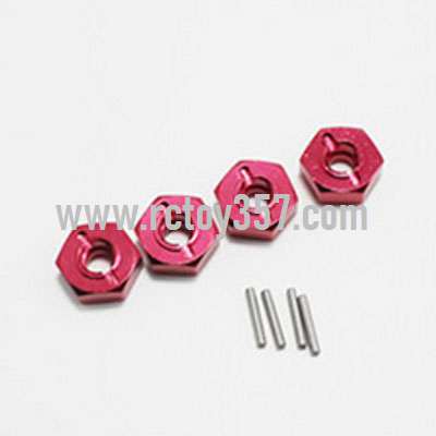 RCToy357.com - Metal upgrade Hexagon wheel seat assembly[144001-1266]Red WLtoys 144001 RC Car spare parts - Click Image to Close