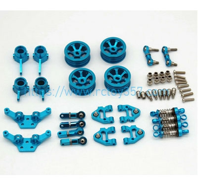 (image for) Upgraded Full Metal Parts Set Blue/Red/Gold WLtoys 284161 RC Car Spare Parts