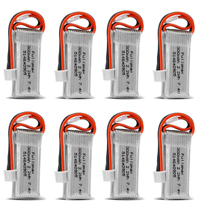 RCToy357.com - Battery(7.4V 300Mah) 8pcs WLtoys F959S Sky King RC Airplane Spare Parts