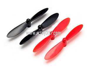 RCToy357.com - Wltoys Q242G RC Quadcopter toy Parts Main blades [Red + Black] - Click Image to Close