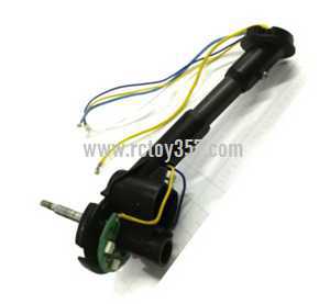 RCToy357.com - Wltoys Q353 RC Quadcopter toy Parts Front motor base [blue yellow line] right component - Click Image to Close