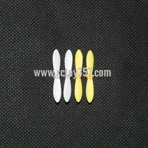 RCToy357.com - WL Toys V272 2.4G 4 Channel 6 Axis GYRO Nano RC Quadcopter Drone RTF toy Parts Main blades set(white+yellow) - Click Image to Close